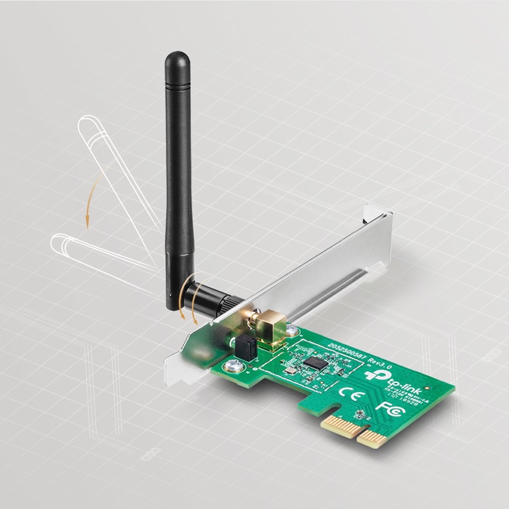 TP-Link WN781ND — Adaptador PCI Express WiFi 150 Mbps con antena 4