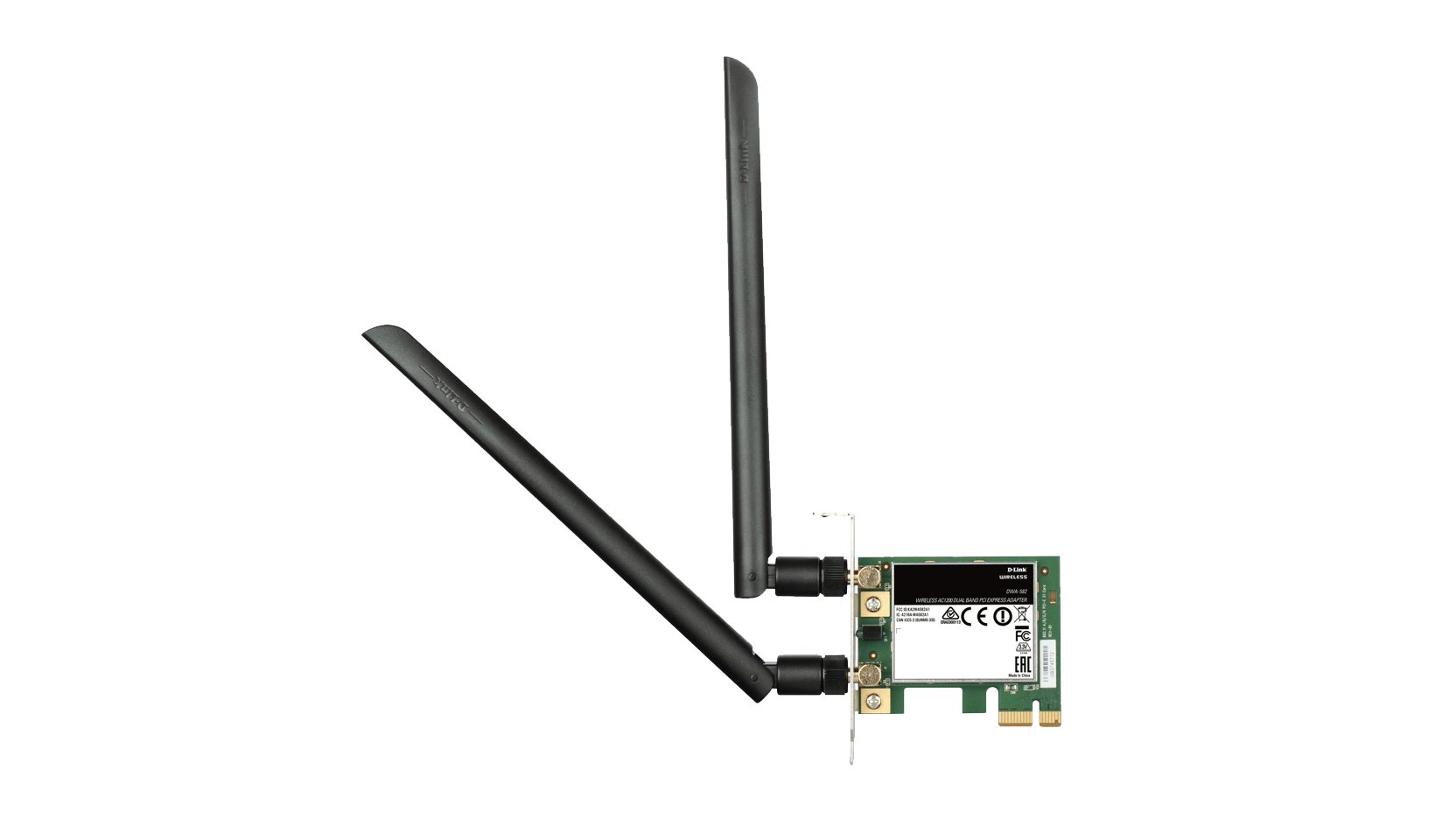 PCI Express WIFI Dualband DWA-582 AC1200 300MB en 2.4GHZ y 867MB en 5GHZ 2 Antenas Desmontables — vista detalle 1