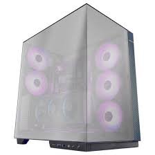 Caja ATX Semitorre Gaming MC3GFPRO Triple Cristal Cromado ARGB GPU 383mm 1x3.5 3x2.5 Negro — vista detalle 1