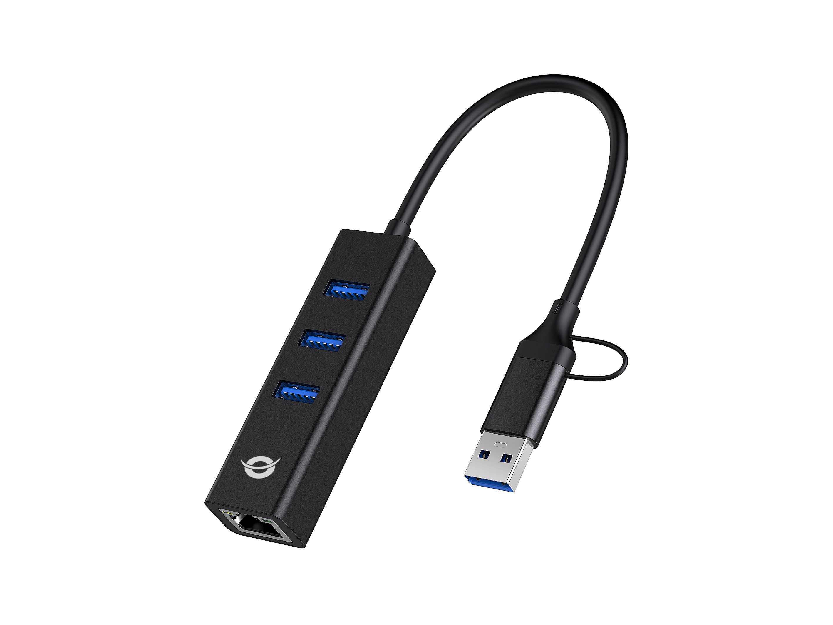 CONCEPTRONIC Adaptador USB-C — Ethernet Gigabit + Hub USB 3.0 3 puertos 2