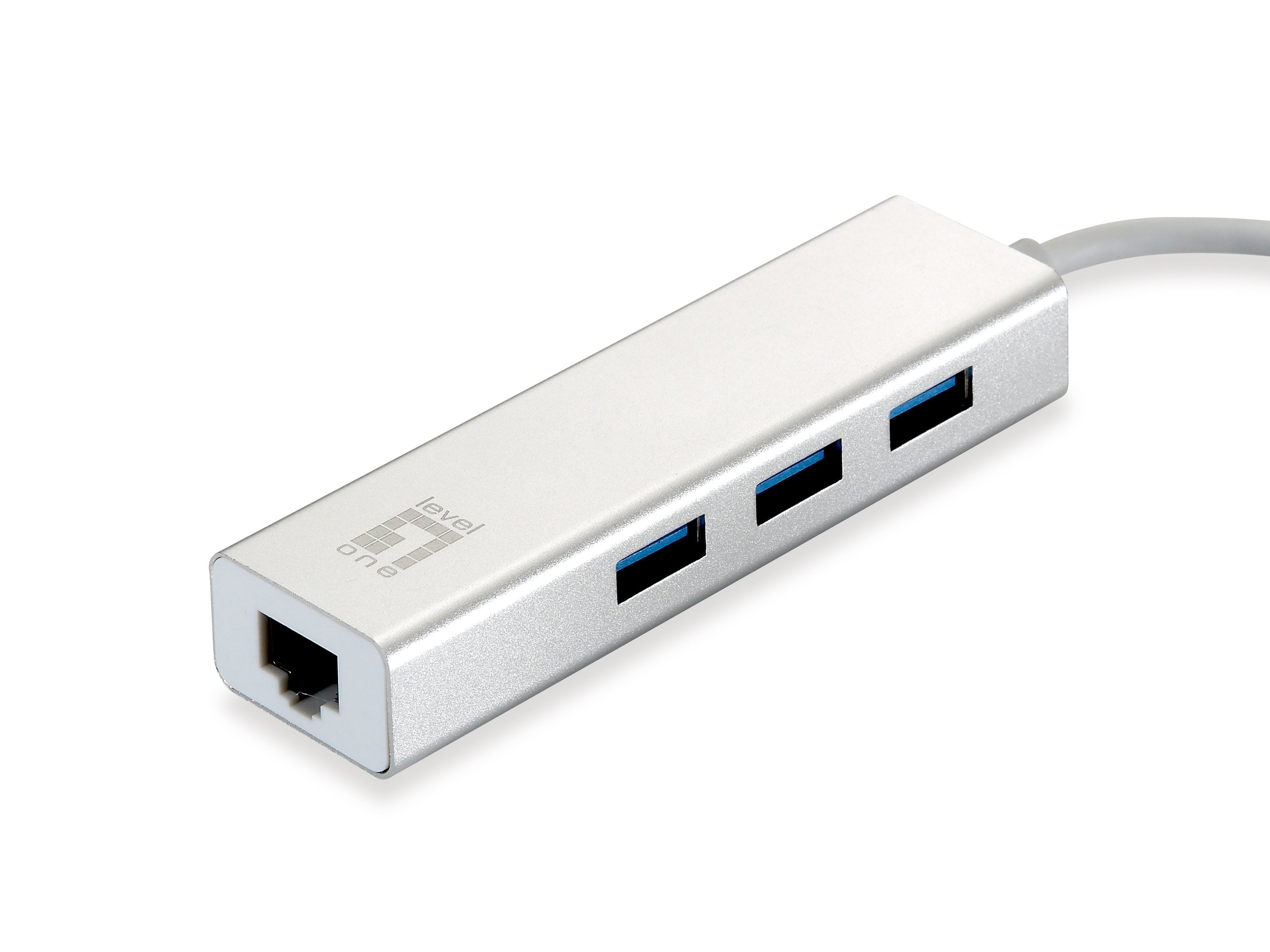 Level One Adaptador USB 3.0 Ethernet — Conexión Gigabit + Hub USB 2
