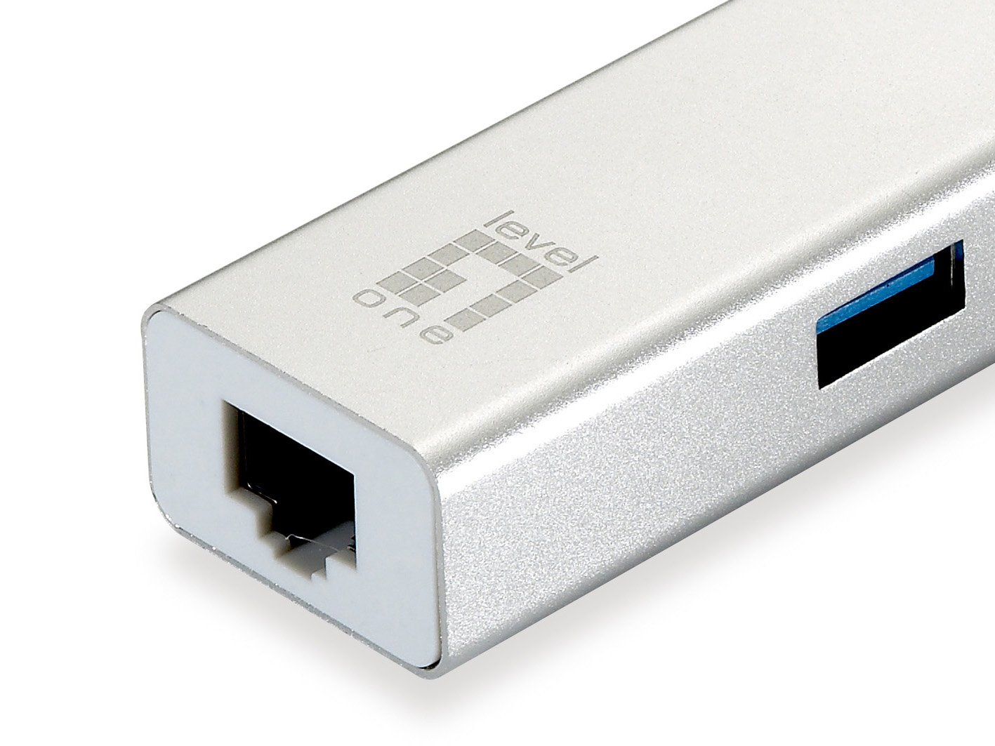 Level One Adaptador USB 3.0 Ethernet — Conexión Gigabit + Hub USB 4