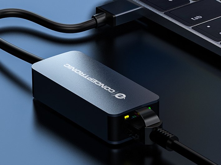 CONCEPTRONIC Adaptador USB 3.0 a Ethernet — 2.5 Gbps RJ45 6
