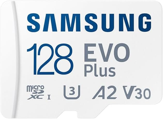 Samsung EVO Plus 128GB — Memoria microSD Clase 10 con adaptador