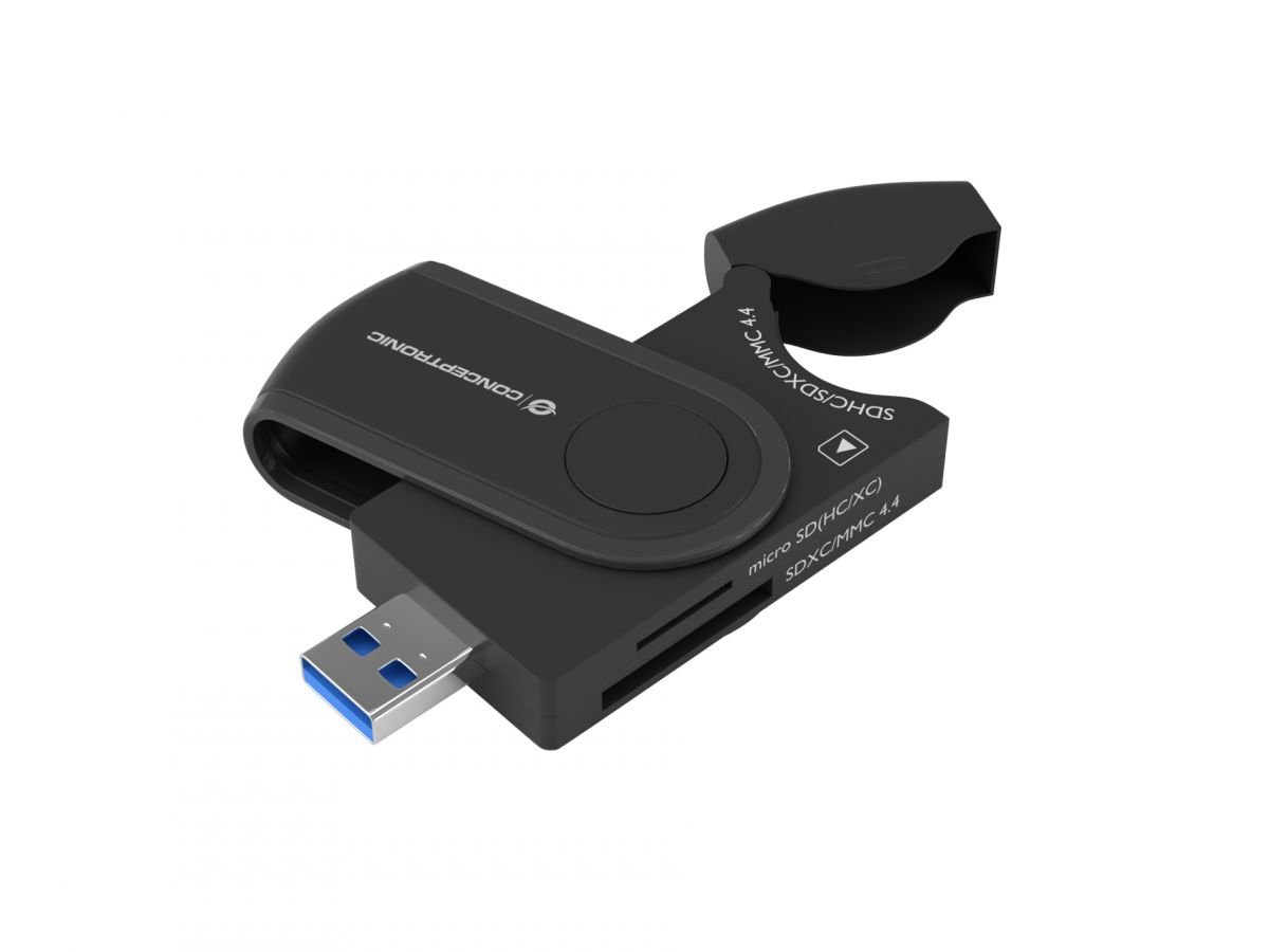 CONCEPTRONIC BIAN04B — Lector USB 3.0 para tarjetas SD y microSD 3
