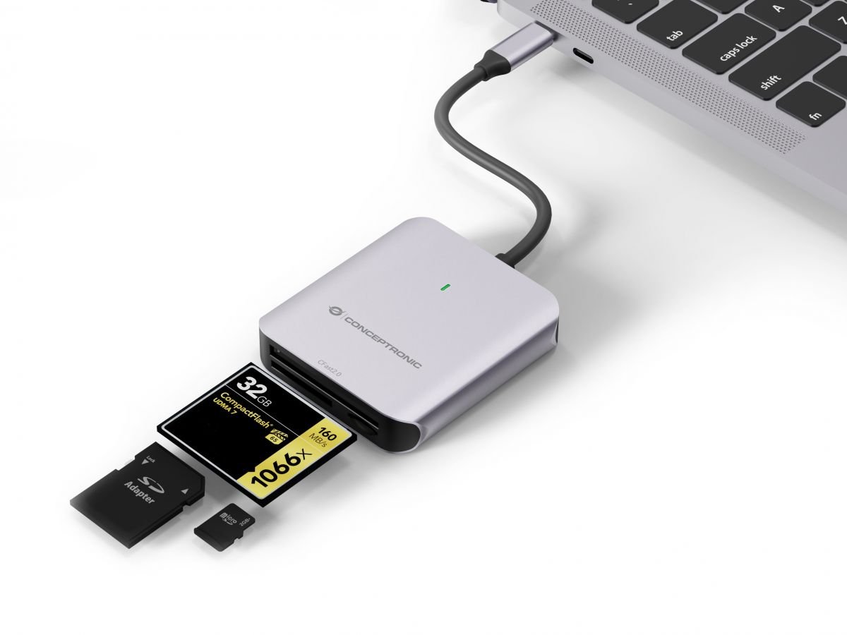 Conceptronic BIAN09G — Lector de tarjetas USB-C para SD/microSD 3