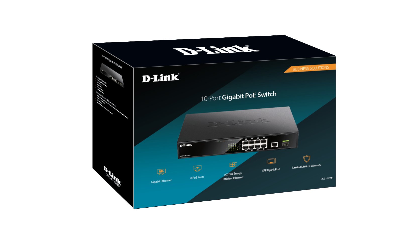 Switch no Gestionable DGS-1010MP 8P GIGA POE (125W) + 1P GIGA +1P SFP — vista detalle 2