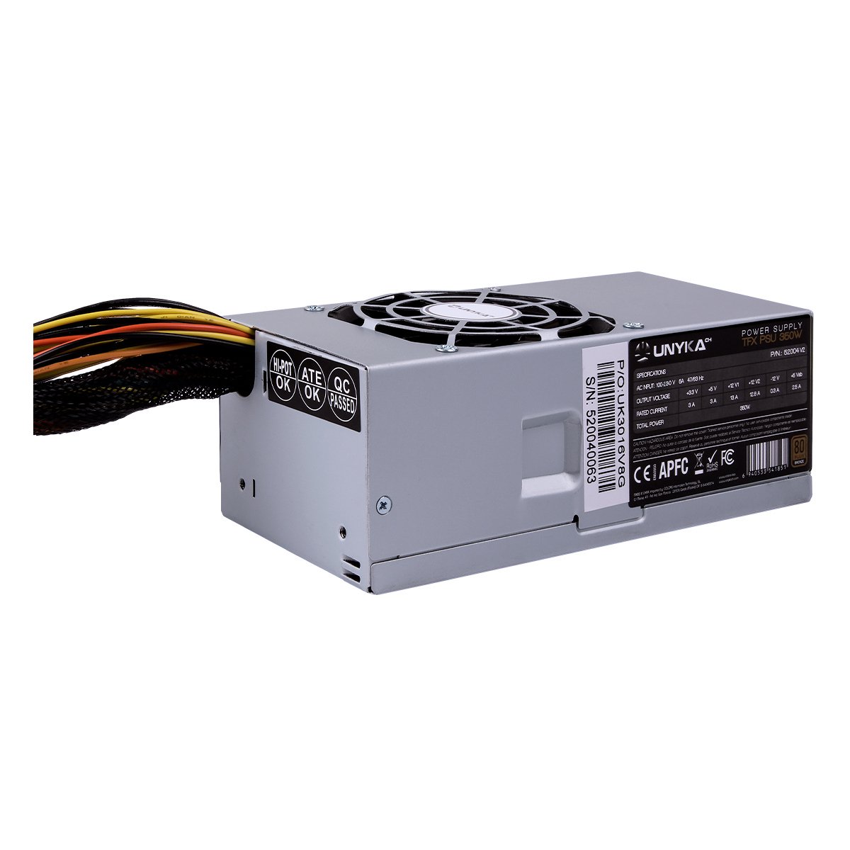 Fuente de Alimentación TFX Unyka 350W 80+ — vista detalle 2