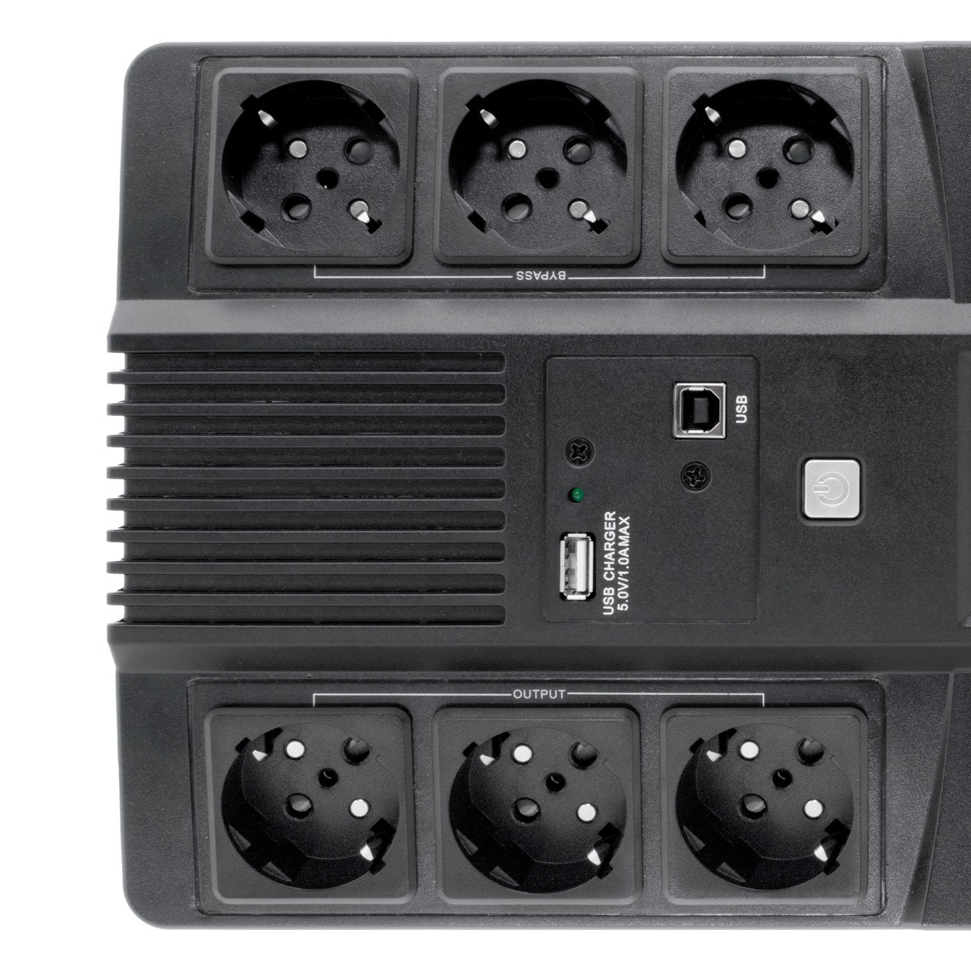 SAI Scudo 3 800VA con LCD 480W 6xSCHUKO Color Negro 5