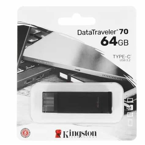 Kingston DataTraveler 70 — 64GB USB-C 3.2 5