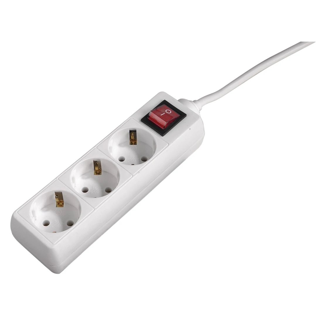 HAMA Regleta 3 Tomas — Cable 1,4m blanco con interruptor
