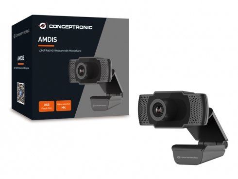 Conceptronic AMDIS — Webcam 1080p con micrófono integrado 2