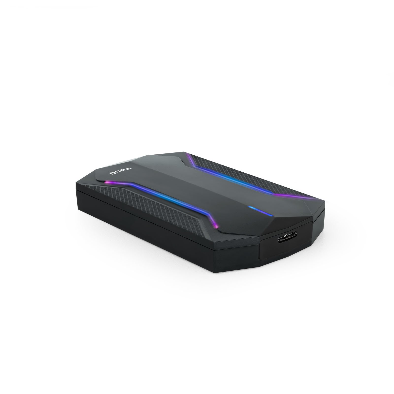 Caja Externa 2.5" USB 3.0 TQE-2599RGB para HD hasta 9.5MM SATA USB 3.0/3.1 GEN1 Gaming con Iluminacion RGB — vista detalle 1