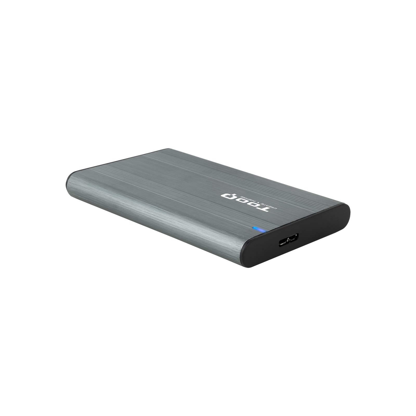 Caja Externa 2.5" USB 3.0 TQE-2503G Gris para HD/SSD de hasta 9.5mm SATA USB 3.0/3.1 sin Tornillos — vista detalle 1