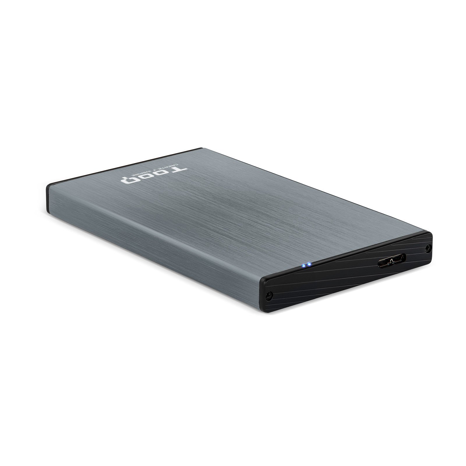 Caja Externa 2.5" USB 3.0 TQE-2527G para HD hasta 9.5MM SATA USB 3.0/3.1 GEN1 Gris 2