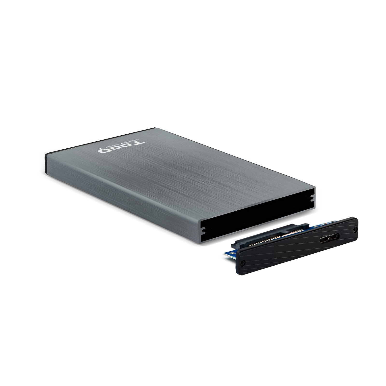 Caja Externa 2.5" USB 3.0 TQE-2527G para HD hasta 9.5MM SATA USB 3.0/3.1 GEN1 Gris 3