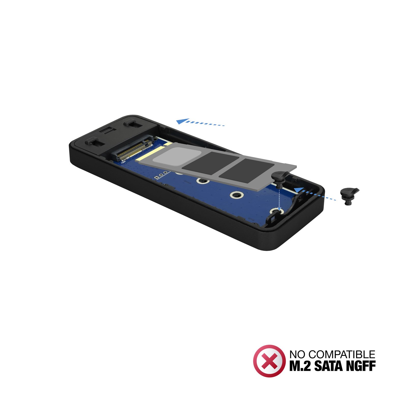 TOOQ TQE-2280B — Caja externa M.2 NVMe USB 3.1 Gen2 5