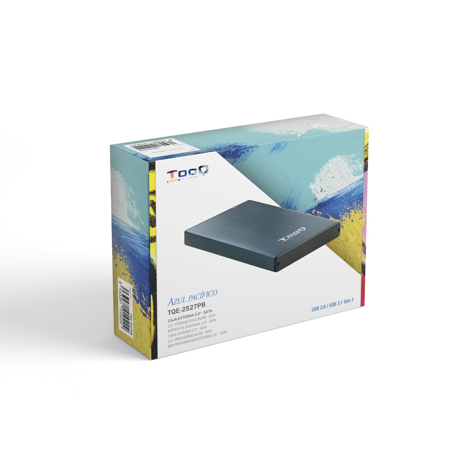 TOOQ TQE-2527PB — Caja externa 2.5" USB 3.0 para disco duro SATA 7