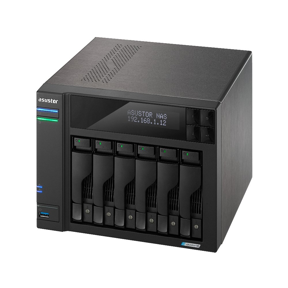 Servidor NAS Lockerstor AS6706T 6 Bahias 3.5" 4 X M.2 Nvme Celeron N5105 QUAD Jasper LAKE 2.0GHZ 4GB 2x2.5GbE PCIEx1 HDMI RAID 0.1 JBOD S 4
