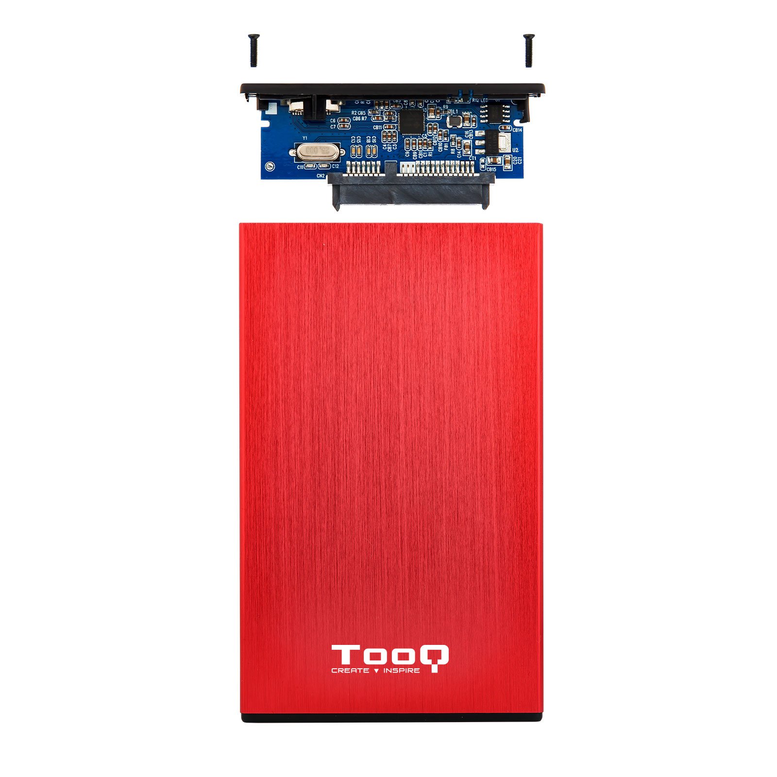 Caja Externa 2.5" USB 3.0 TQE-2527R para HD hasta 9.5MM SATA USB 3.0/3.1 GEN1 ROJA 5