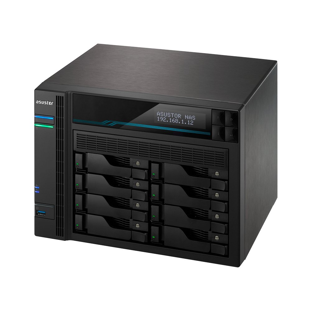 Servidor NAS AS6508T 8 Bahias ATOM C3538 QUAD CORE Denverton 2.1GHZ 8GB 2x2.5GbE 2x10GbE RAID 0.1 JBOD SATA6GB USB 3.0 7