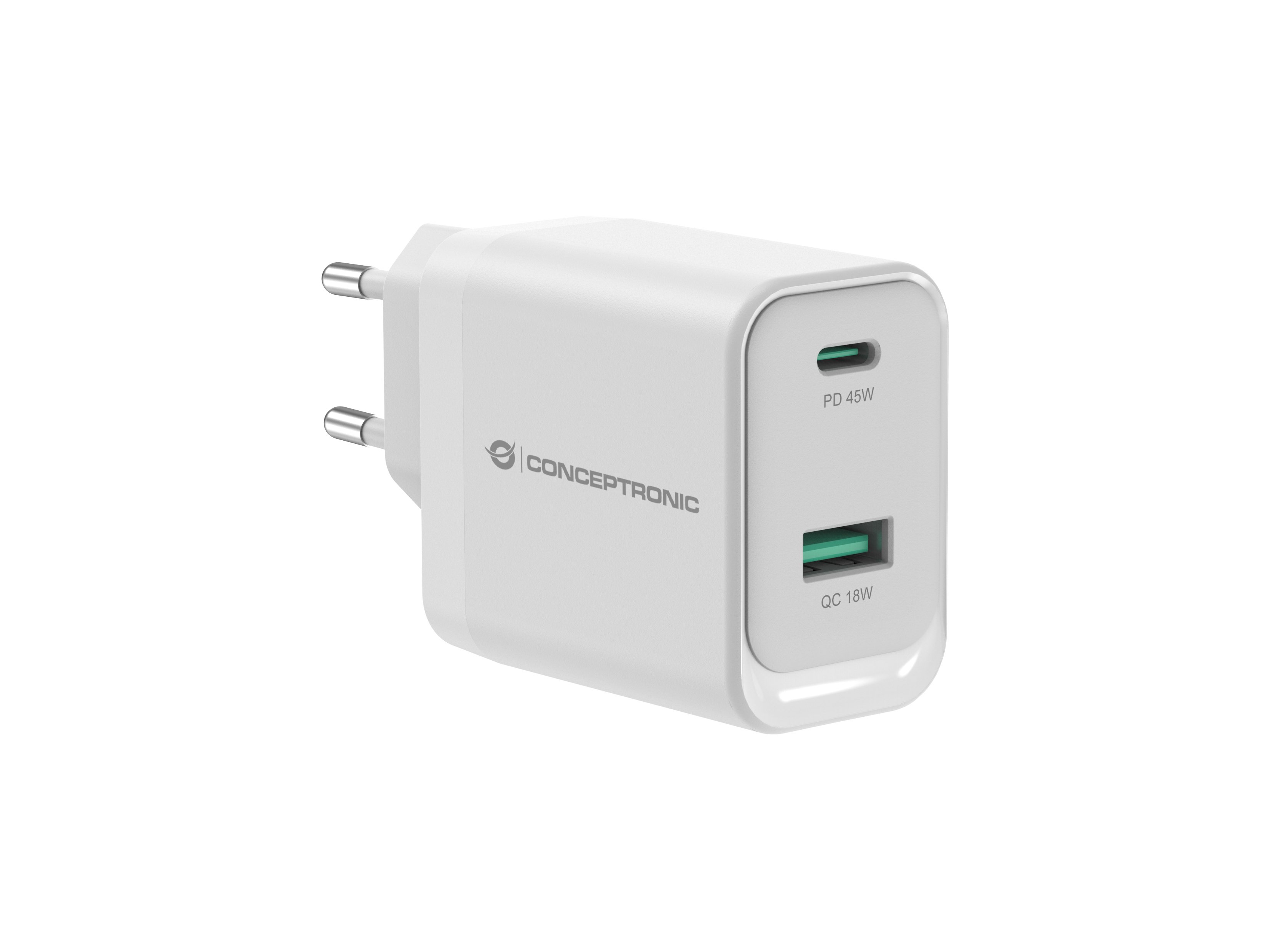 CONCEPTRONIC ALTHEA — Cargador USB-C 45W Quick Charge 3.0 PD