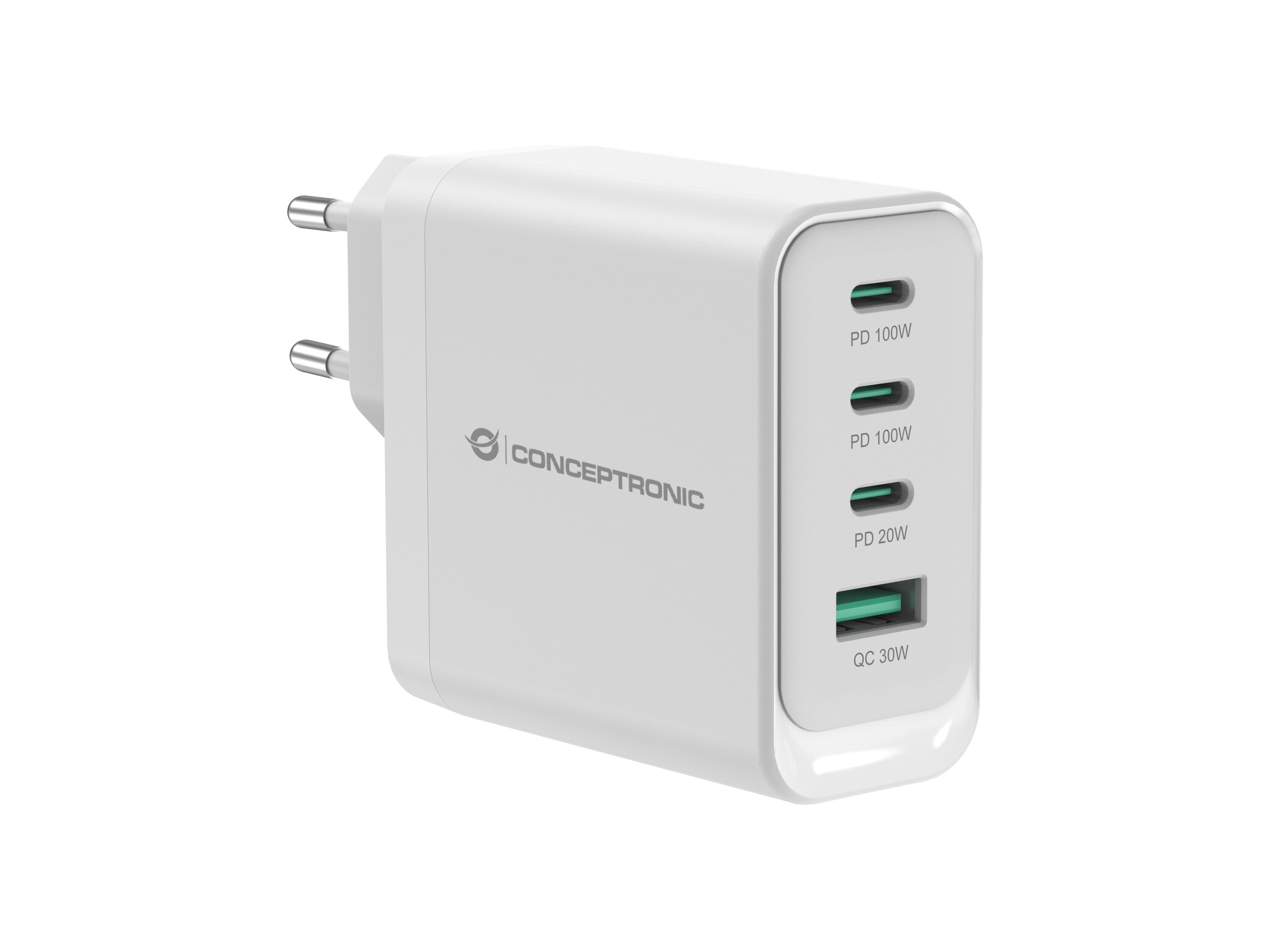 Conceptronic Althea — Cargador USB-C 100W con Quick Charge 3.0