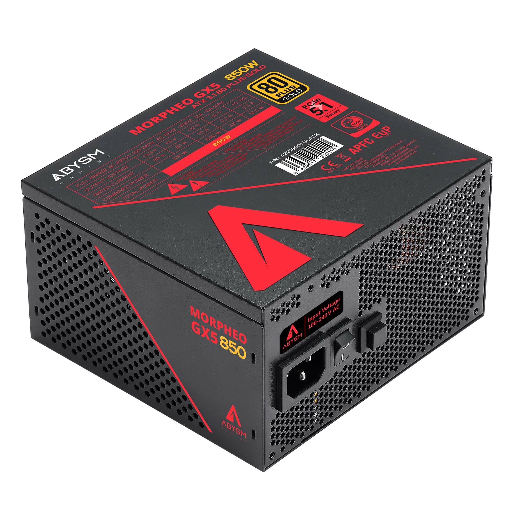 ABYSM AB218501 — Fuente modular 850W 80 Plus Gold 2