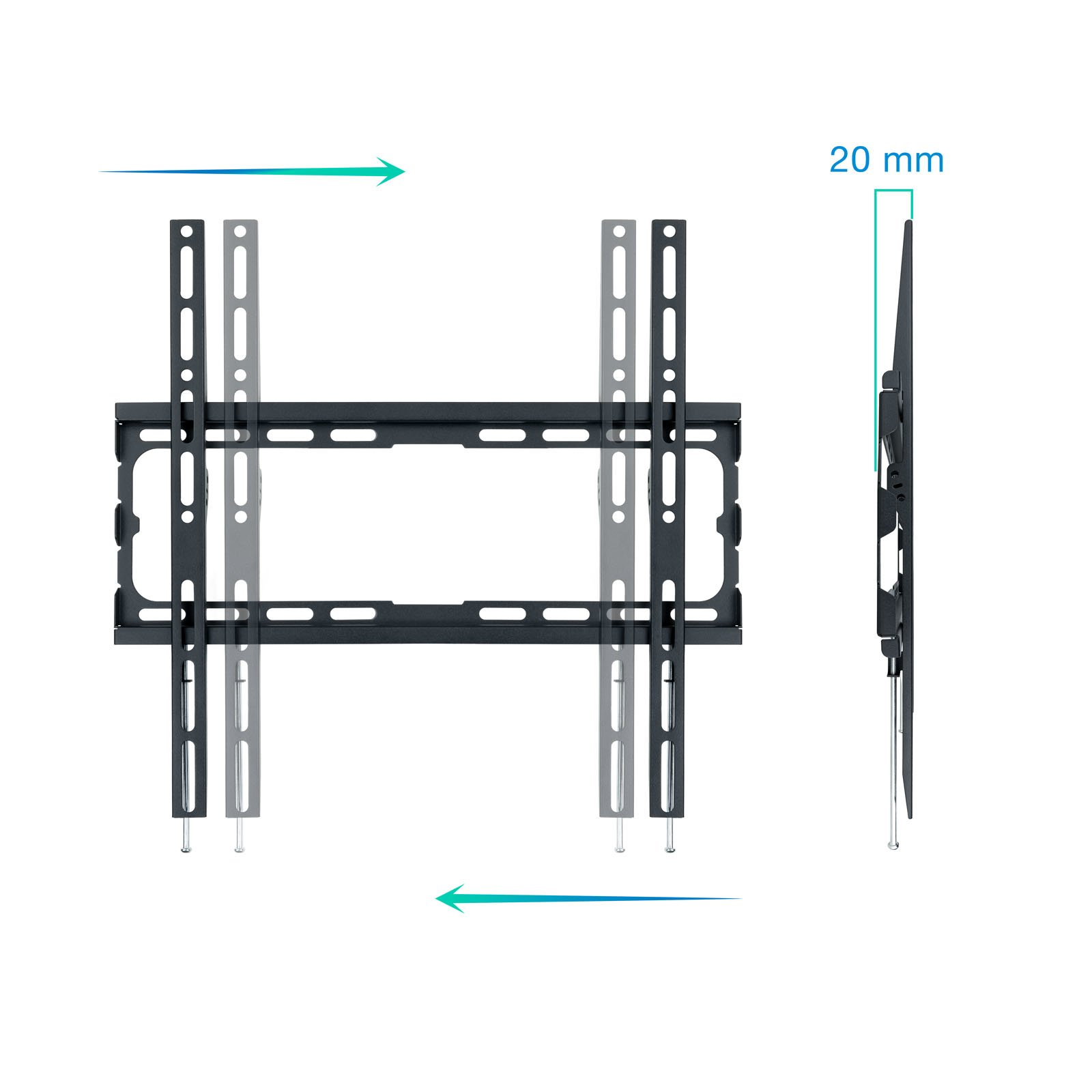Soporte de Pared FIJO LP1070F-B para Pantalla 32"- 70" Max 45KG VESA 400x400 — vista detalle 1
