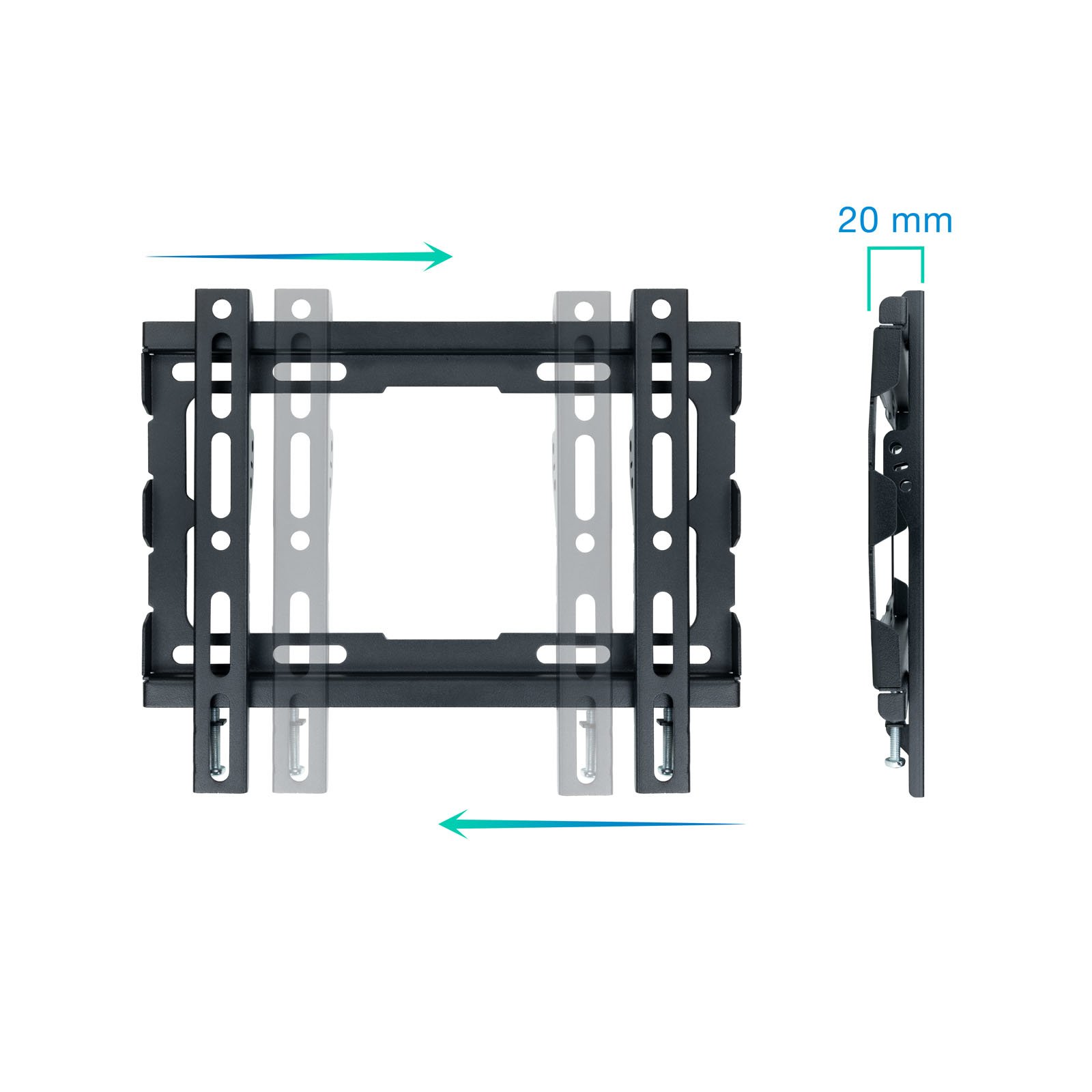 TOOQ LP1043F-B — Soporte fijo pared 23-43" hasta 45kg — vista detalle 1