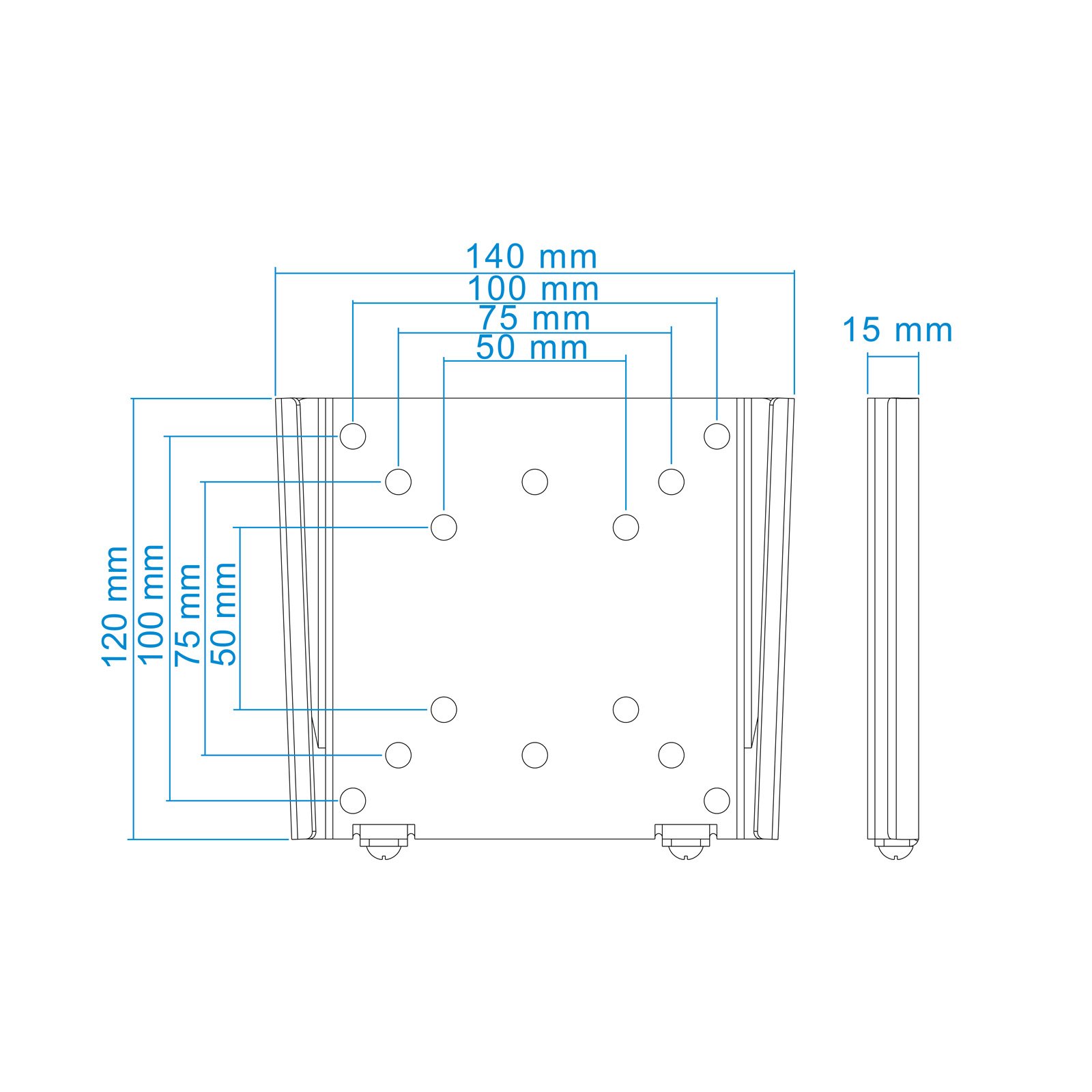 TOOQ LP1023F-B — Soporte fijo pared 13-27" hasta 30kg 7