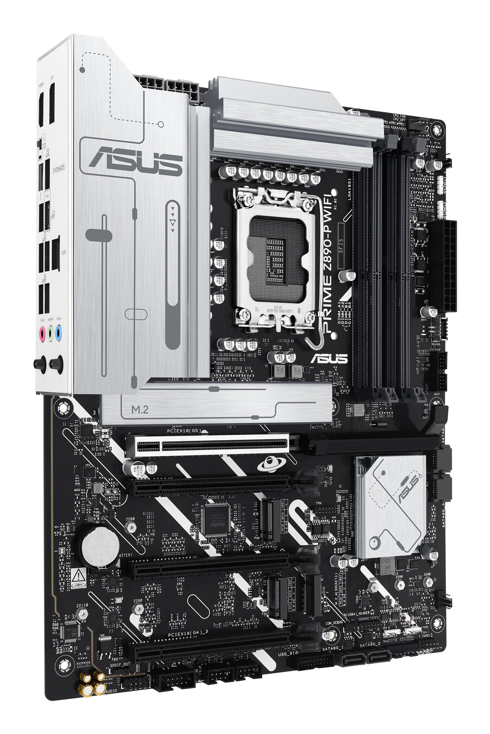 ASUS PRIME Z890-P WIFI — Placa base LGA1851 DDR5 con WiFi 7 — vista detalle 1