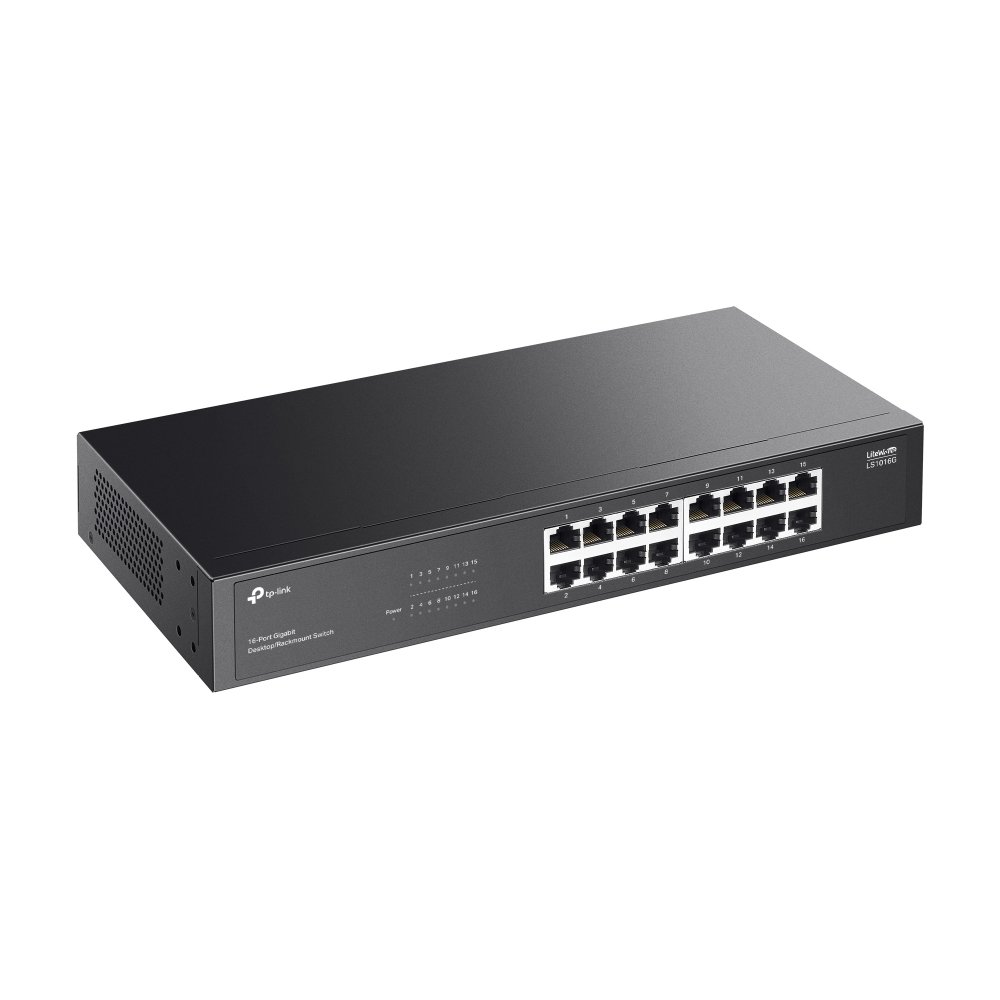 Switch no Gestionable TP-LINK LS1016G 16P 16xLANGb Montaje en RACK — vista detalle 1