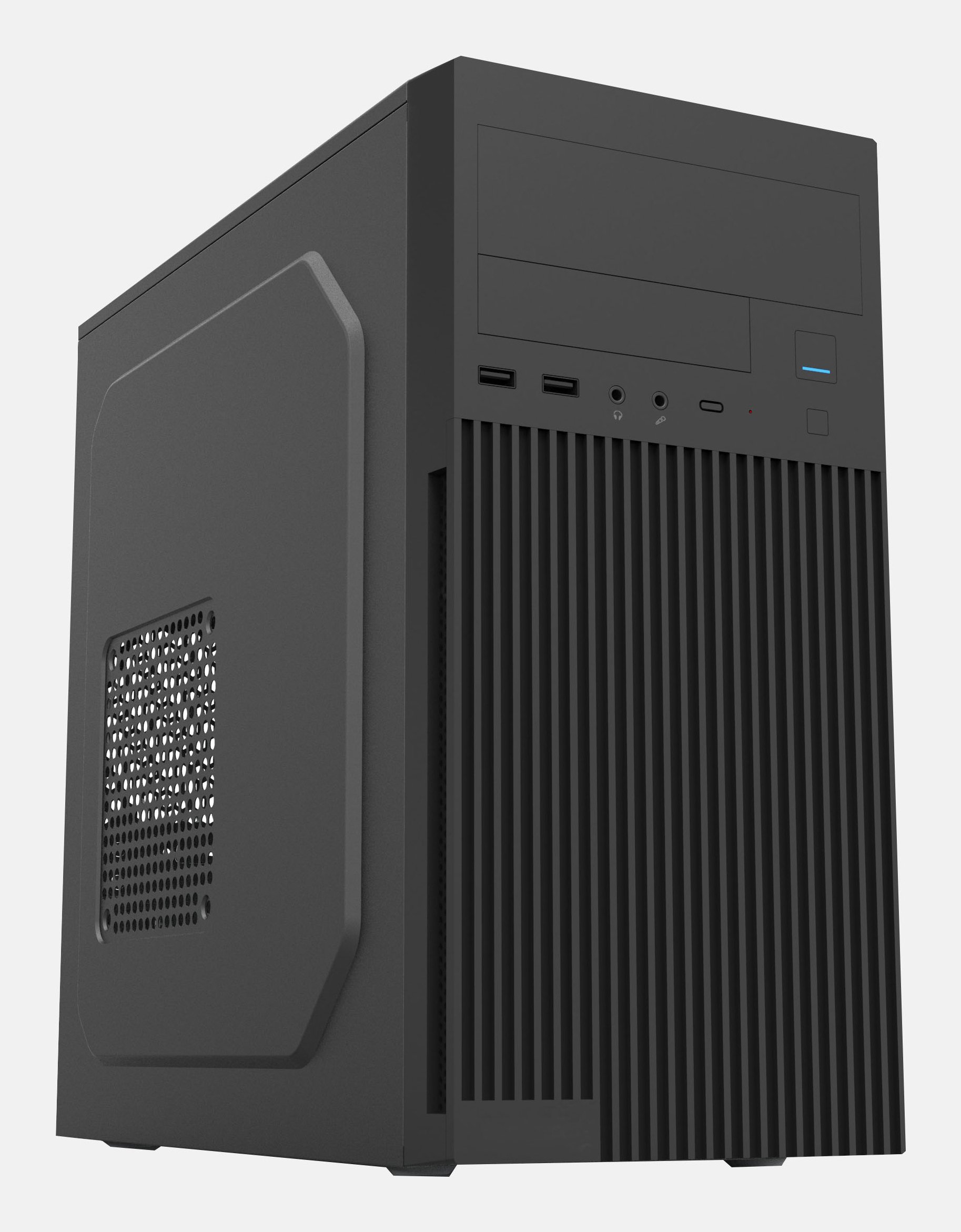 Caja Microatx APPC-401F 2x3.5” 3x2.5” 1xUSB2.0 1xUSB3.0 GRAF. MAX. 295 Mm F.A 50W Negro — vista detalle 2