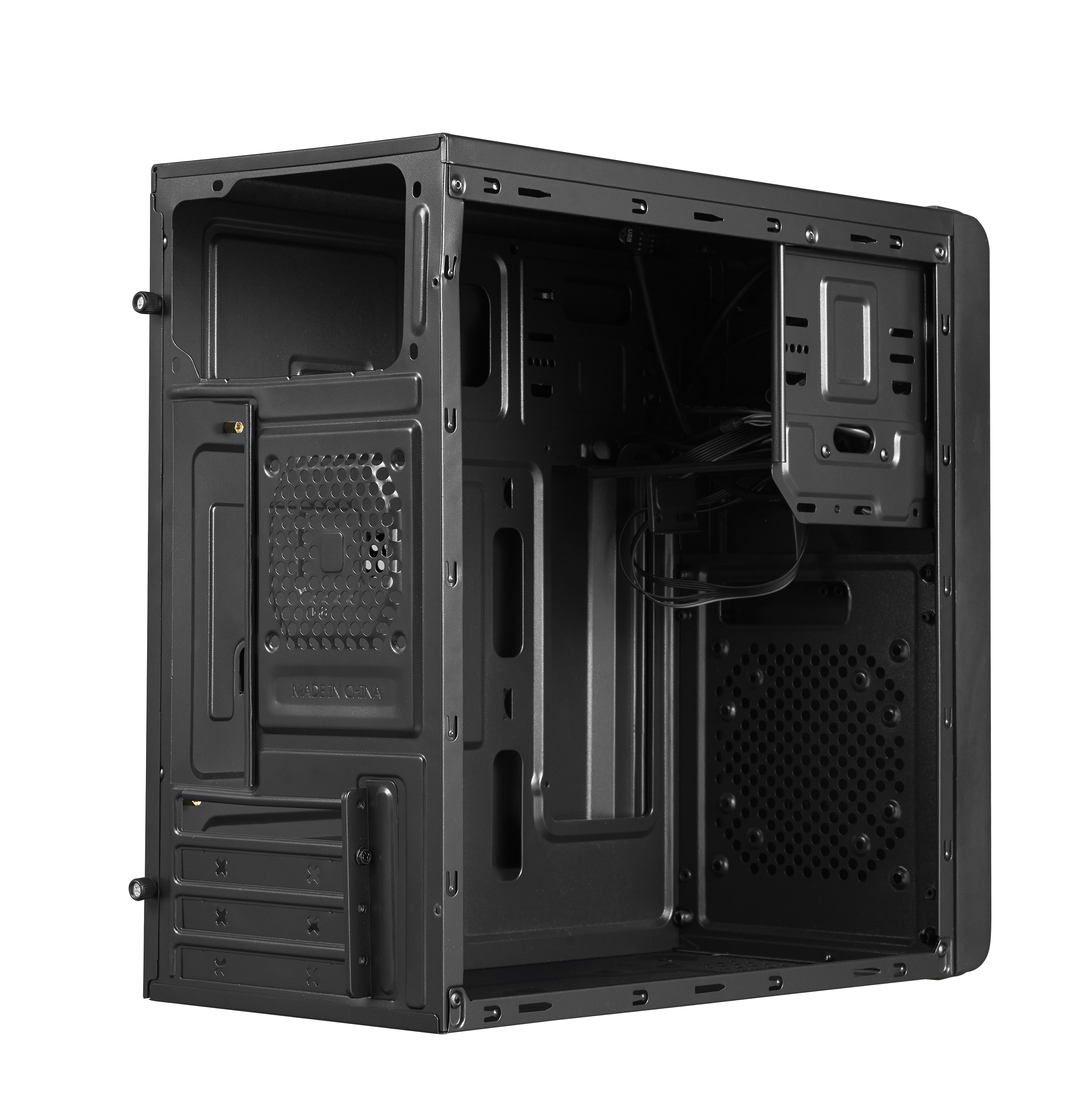 Caja Microatx APPC-301 3x3.5” 2x2.5” 1xCDROM 1xUSB2.0 1xUSB3.0 GRAF. MAX. 340 Mm Color Negro — vista detalle 2