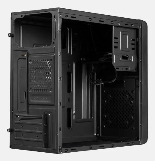 Caja Microatx APPC-301F 3x3.5” 2x2.5” 1xCDROM USB2.0 USB3.0 GRAF. MAX. 340 Mm F.A 500W Negro — vista detalle 1