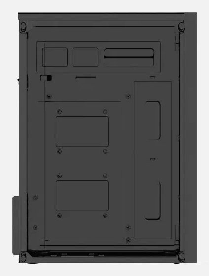 Caja Microatx APPC-201F 2x3.5” 2x2.5” 1xUSB2.0 1xUSB3.0 Grafica MAX. 260 Mm F.A. 500W Negro — vista detalle 1