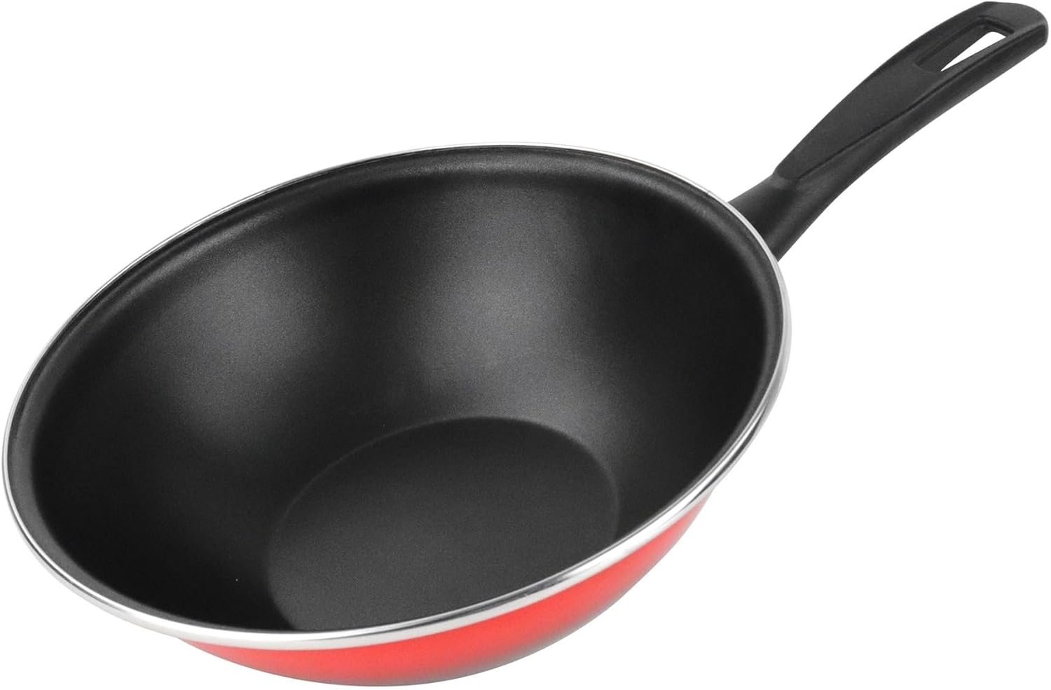 Sarten WOK K2 Rojo 28 Acero Antiadherente TODO TIPO Cocin...