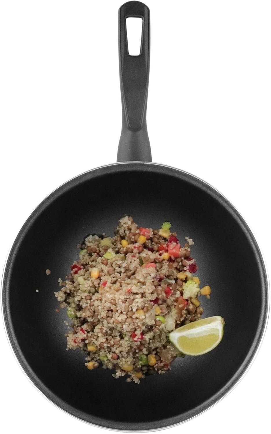 Sarten WOK K2 Rojo 28 Acero Antiadherente TODO TIPO Cocinas APTA Lavavajillas 4