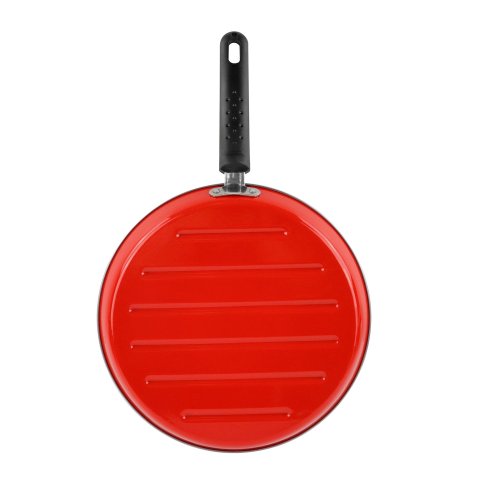 Asador K2 Rojo 28 bajo Acero Antiadherente Efecto Piedra TODO TIPO Cocina APTA Lavavajillas 4