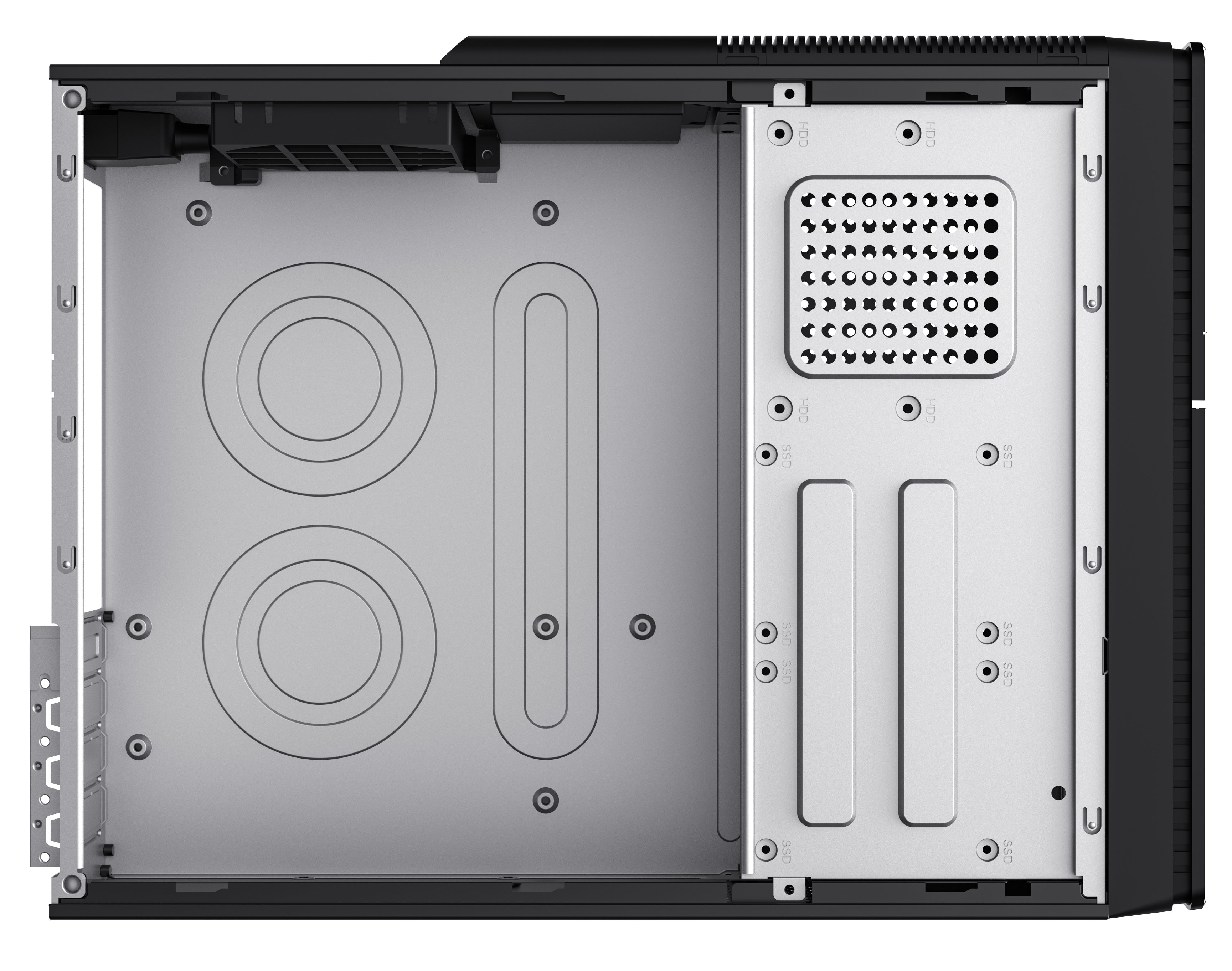 Caja Slim Microatx APPC-501SF 2x3.5" 2x2.5" 2xUSB3.0 2xUSB2.0 F.A 500W Color Negro — vista detalle 2
