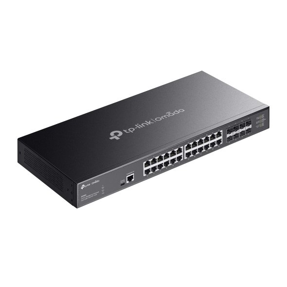 Switch Gestionable L2+ TP-LINK SX3832 24x10Gbps 8xSFP+10Gb APP Omada Metalico Enrackable — vista detalle 2