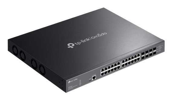 Switch Gestionable L2+ TP-LINK SX3832MPP 24x10Gbps Poe++ 8xSFP10Gb 770W APP Omada Metalico Enrackable — vista detalle 2