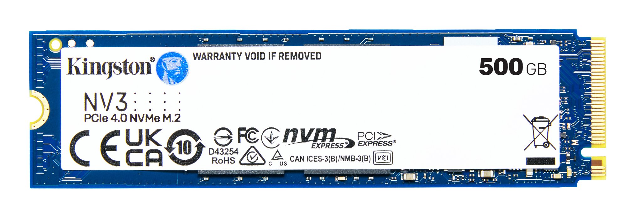 Kingston SNV3S 500GB — NVMe PCIe 4.0 lectura 5000MB/s 3