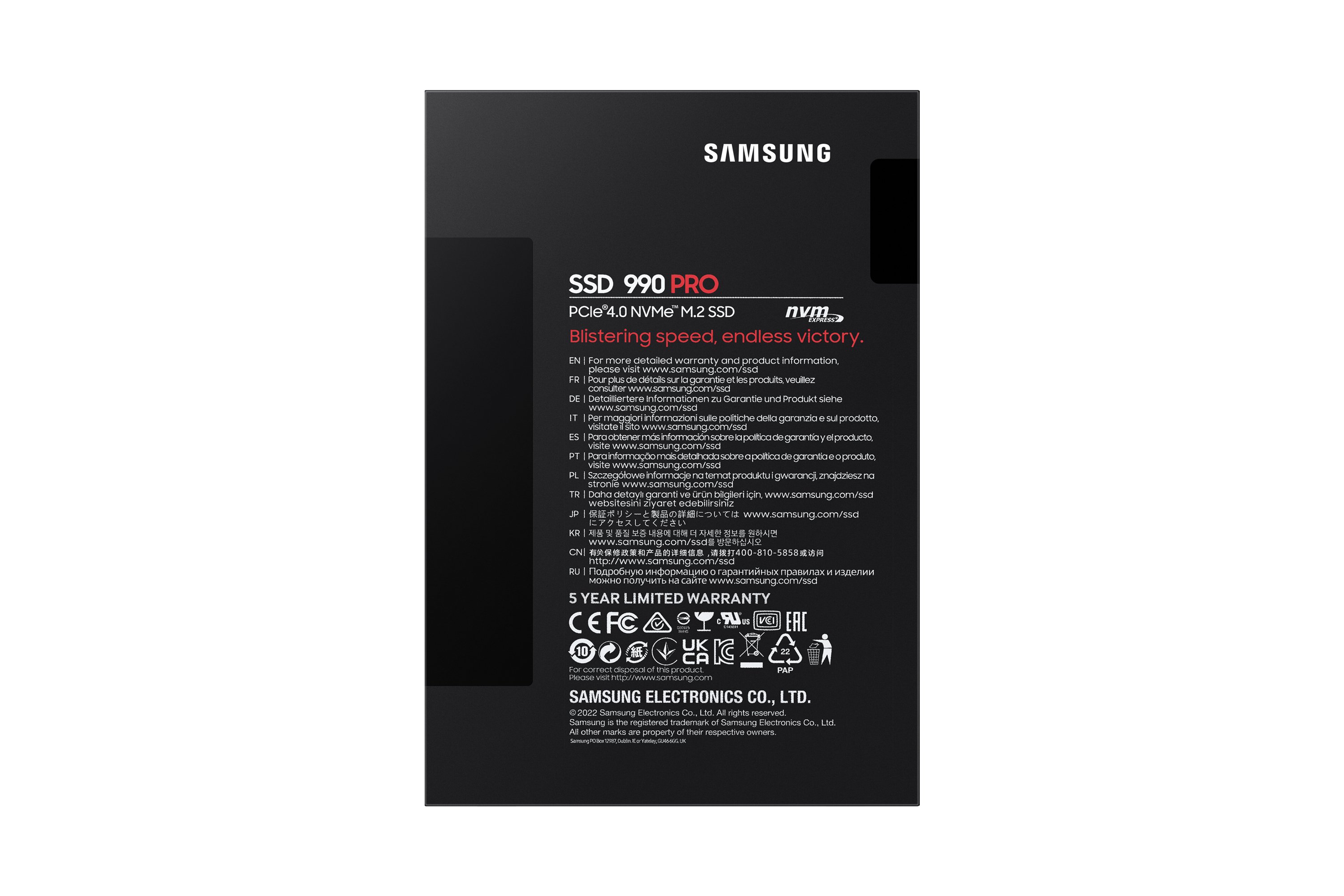 Disco M.2 Nvme 2TB 990PRO MZ-V9P2T0BW Pcie 4.0 READ 7450MB/s Write 6900MB/s 6