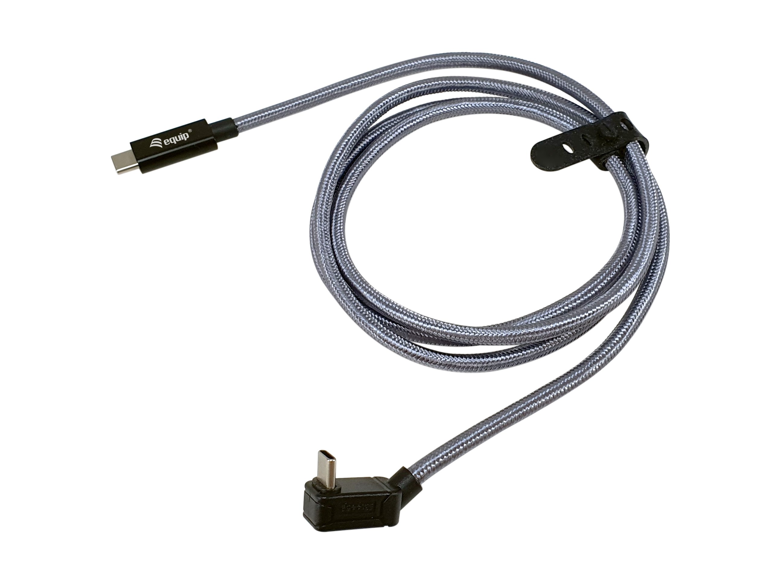 EQUIP 128421 — Cable USB-C acodado 1m, 240W, 20 Gbps