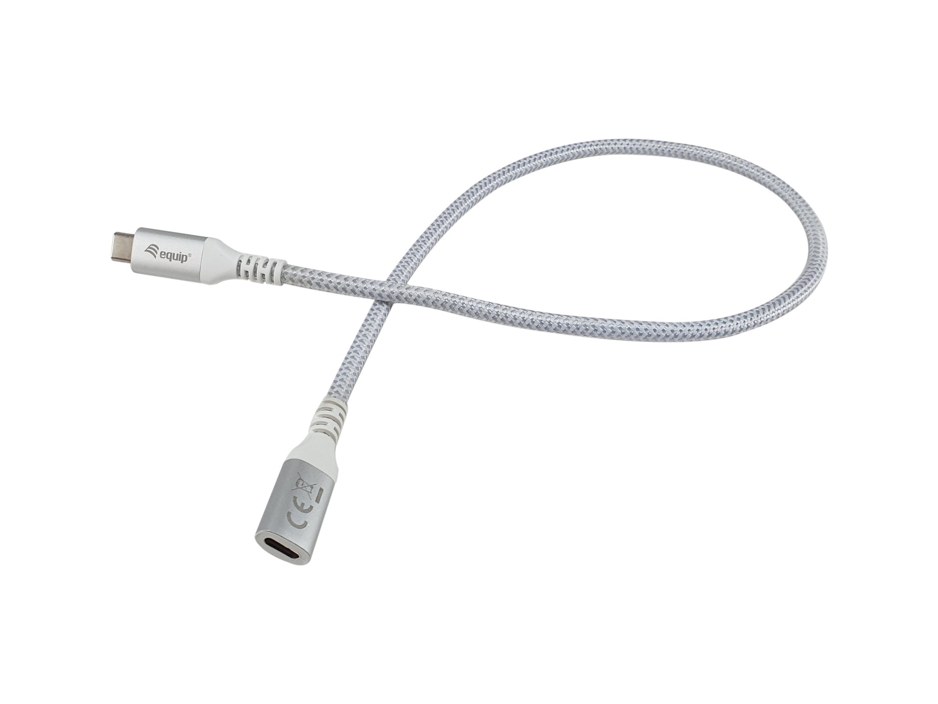 EQUIP Cable USB-C 1M — USB 3.2 Gen 2 con trenzado algodón