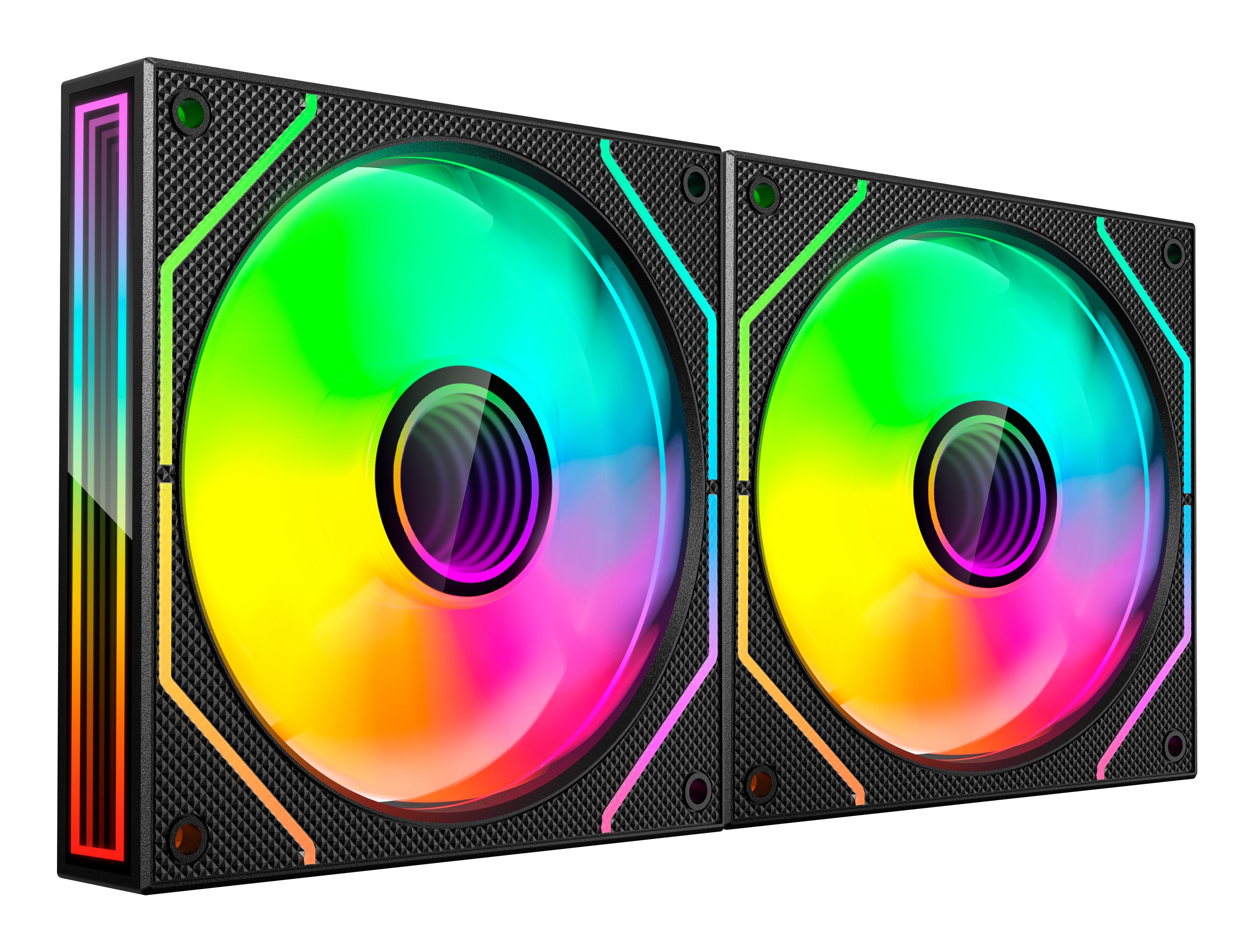 MARS GAMING MF3DPROX2 — Pack 2 ventiladores 120mm ARGB PWM — vista detalle 1