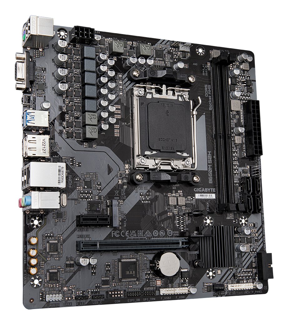 PB B650M S2H DDR5 Rev1.1 M-ATX Skt AM5 2xDDR5 5600MHz HDMI VGA Displayport LAN M.2 7
