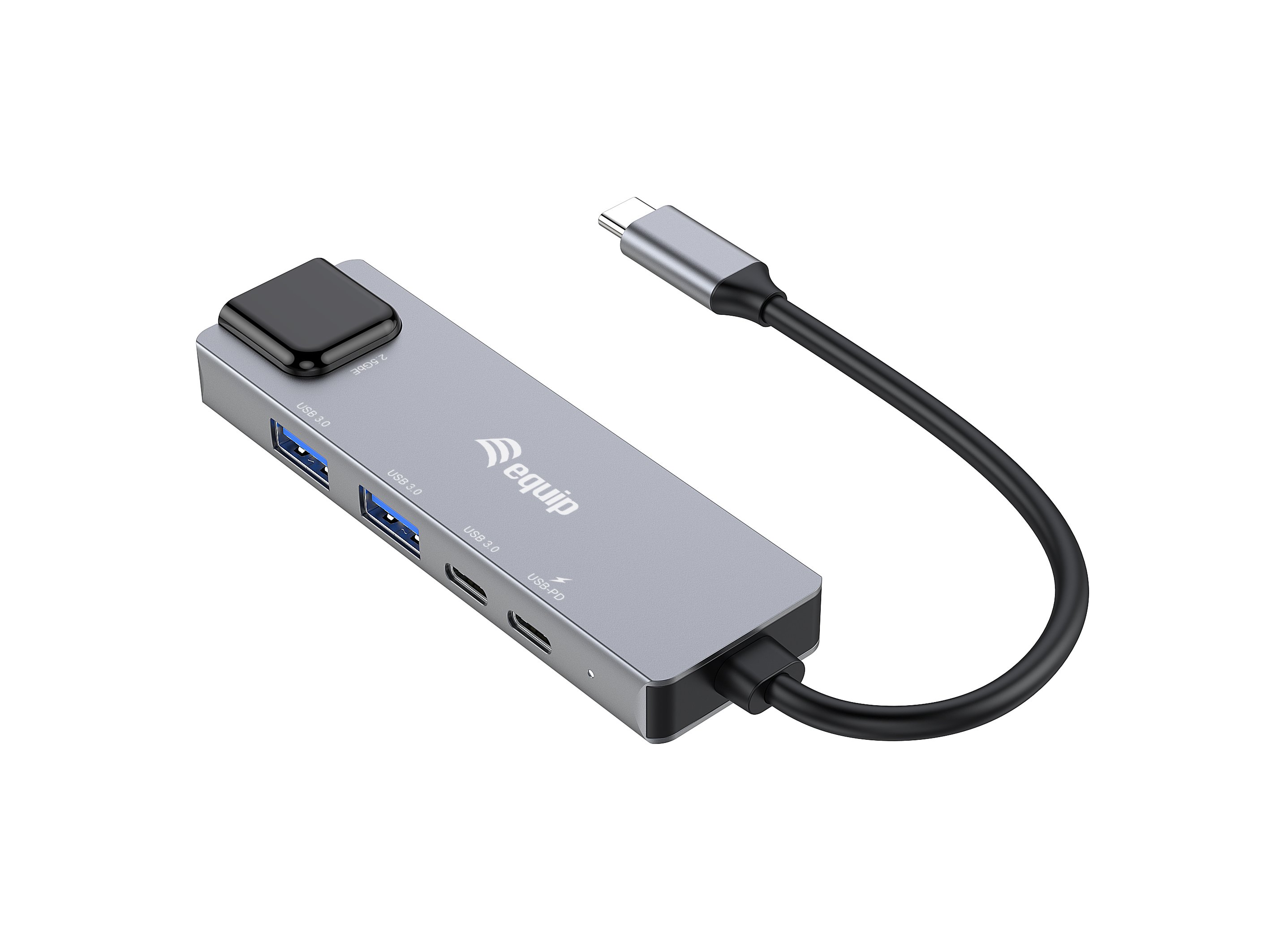 EQUIP USB-C 3.2 — Adaptador Ethernet 2.5GBe con Hub USB y carga 100W 3